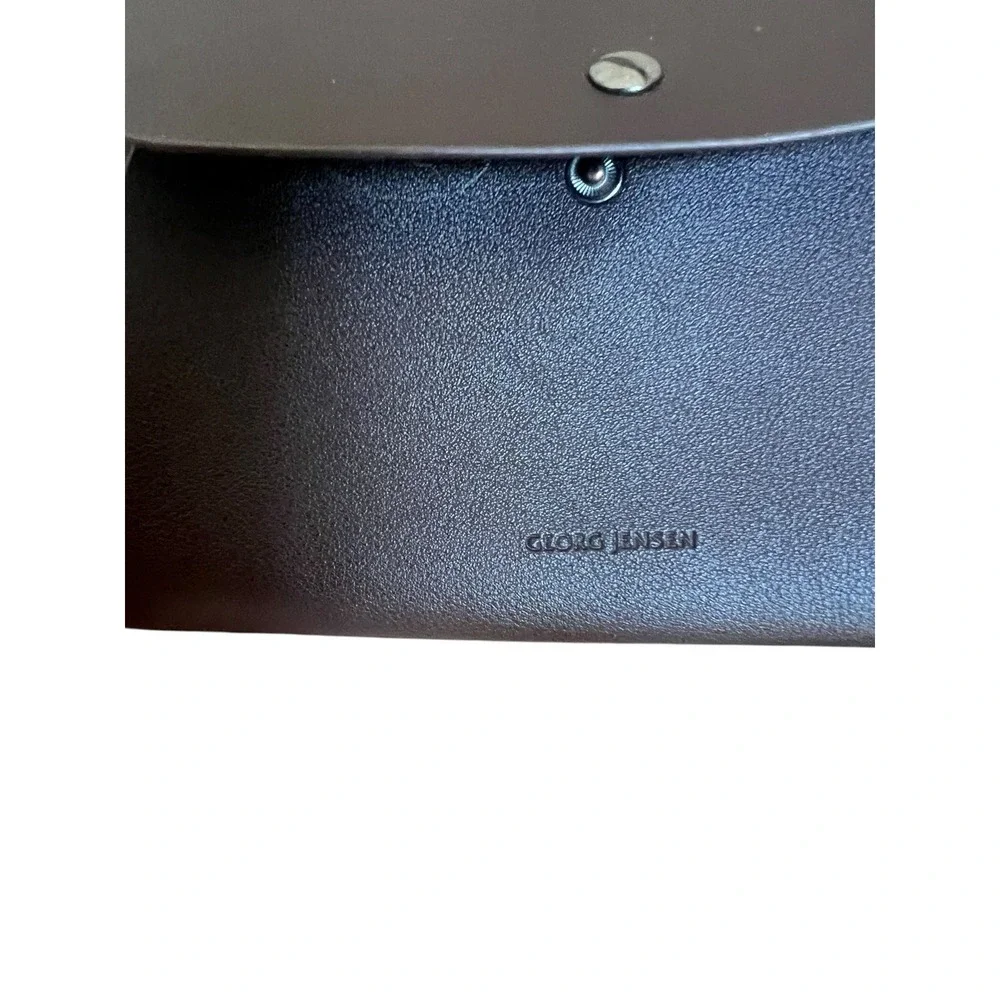 Georg Jensen‎ Brown PVC Envelope Wallet Men's Travel Accessory Snap Front